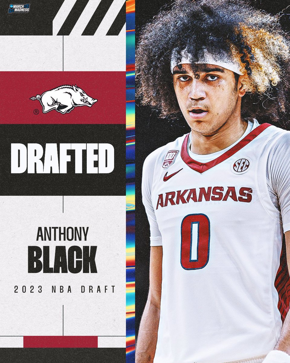MarchMadnessMBB's tweet photo. Anthony Black 👉 Orlando

The @RazorbackMBB guard gets picked up by the Magic! #NBADraft https://t.co/67vCgoTLc3