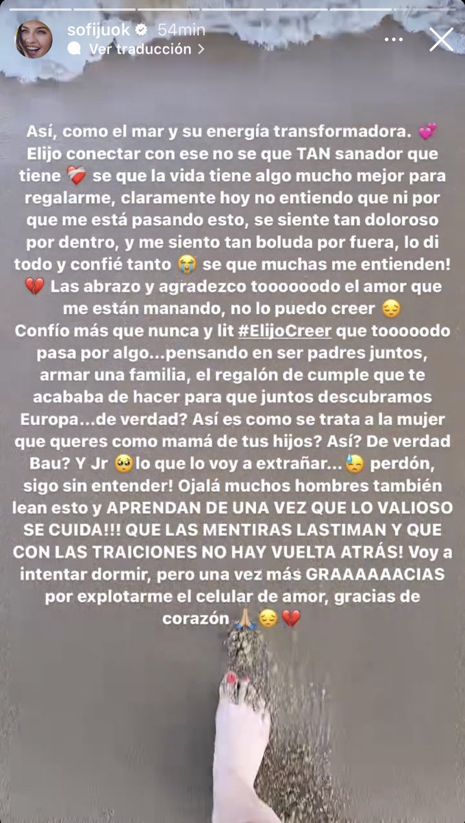 fedeebongiorno's tweet image. Jujuy publicó un nuevo mensaje en Instagram tras enterarse de la infidelidad:

“Así es como se trata a la mujer que queres como mamá de tus hijos? Así? De verdad Bau?”