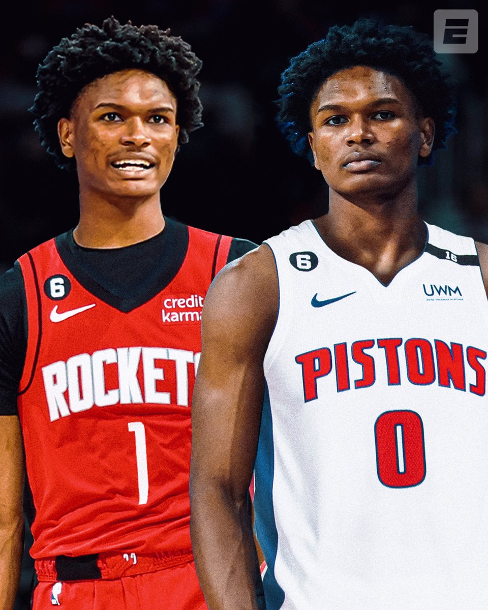 THE THOMPSON TWINS GO BACK-TO-BACK IN THE NBA DRAFT 😤 Houston and Detroit select Amen and Ausar at No. 4 and No. 5‼️