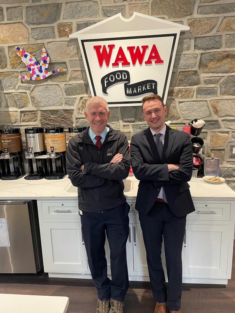Gawthrop Litigators @johnvrafferty and @JeremyGrivensky got a chance to visit Wawa, Inc. HQ in support of the @ChescoChamber of Business and Industry Youth Leadership Program, as part of the Chamber's Summer Solstice celebration! #youthleadership