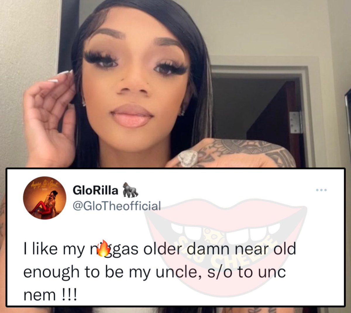 SaycheeseDGTL's tweet photo. GloRilla says she likes older men https://t.co/fphIY6dyJ4