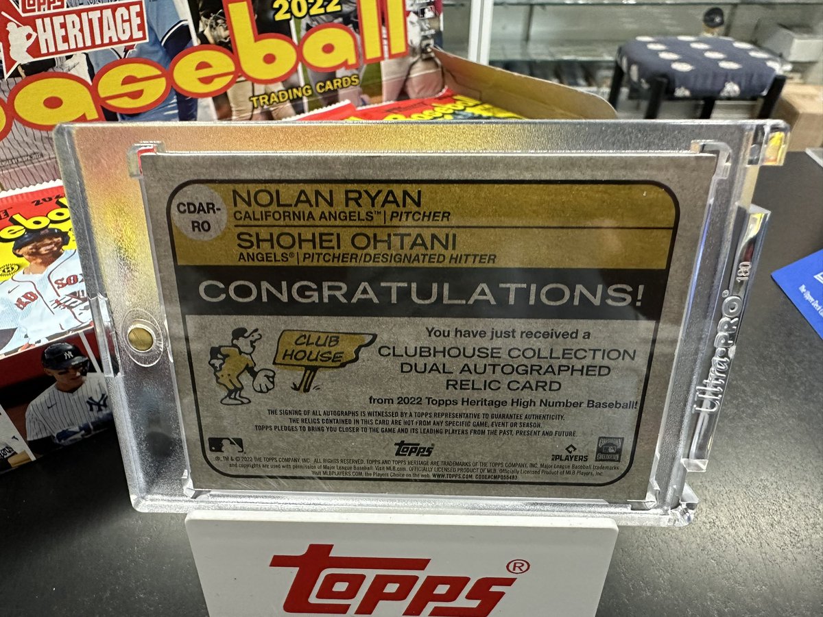 surfcitycards's tweet photo. Another candidate for Pull of the Year @surfcitycards Lucky Customer says this Gem is his BEST Ever #angels #topps #nolanryan #shoheiohtani #dualauto #dualrelic #oncardauto #clubhouse-collection #luckycustomer https://t.co/JleWbfMIxs