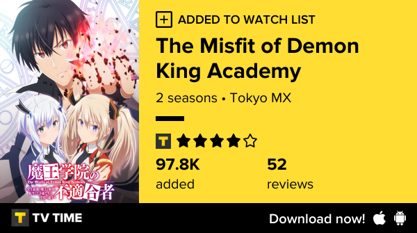 MUFC_S86's tweet photo. I've just started following The Misfit of Demon King Academy https://t.co/K6pwPyIrwc #tvtime https://t.co/PFsbWwIze2