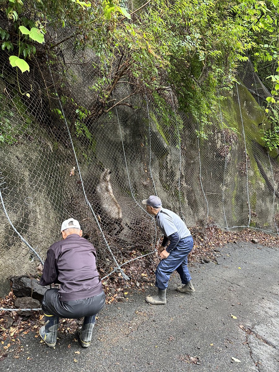 yoshitaka2071's tweet photo. 天然記念物が落石ネットにハマってます∑(ﾟдﾟlll)
ニホンカモシカが早川町の山にも住んでるんですね～
足を滑らせて落ちちゃったようです。。
絶滅危惧種ですし、国の宝ですので、長生きしてほしいです(*`･ω･)ゞ

#山梨　#早川町　#身延町　#転職　#求人　#土木　#建設　#ニホンカモシカ https://t.co/6U6Fl7rxmM