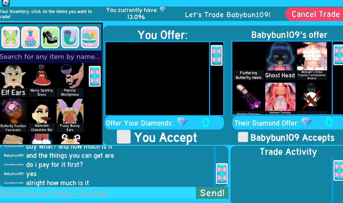 AriaDeepthroat's tweet photo. Babybun109 on royale high is a scammer ( i do not have proof that she scammed but look at what she said to me glad thing i did NOT fall for it but please be careful!) #royalehigh https://t.co/oAAqpNGxzo
