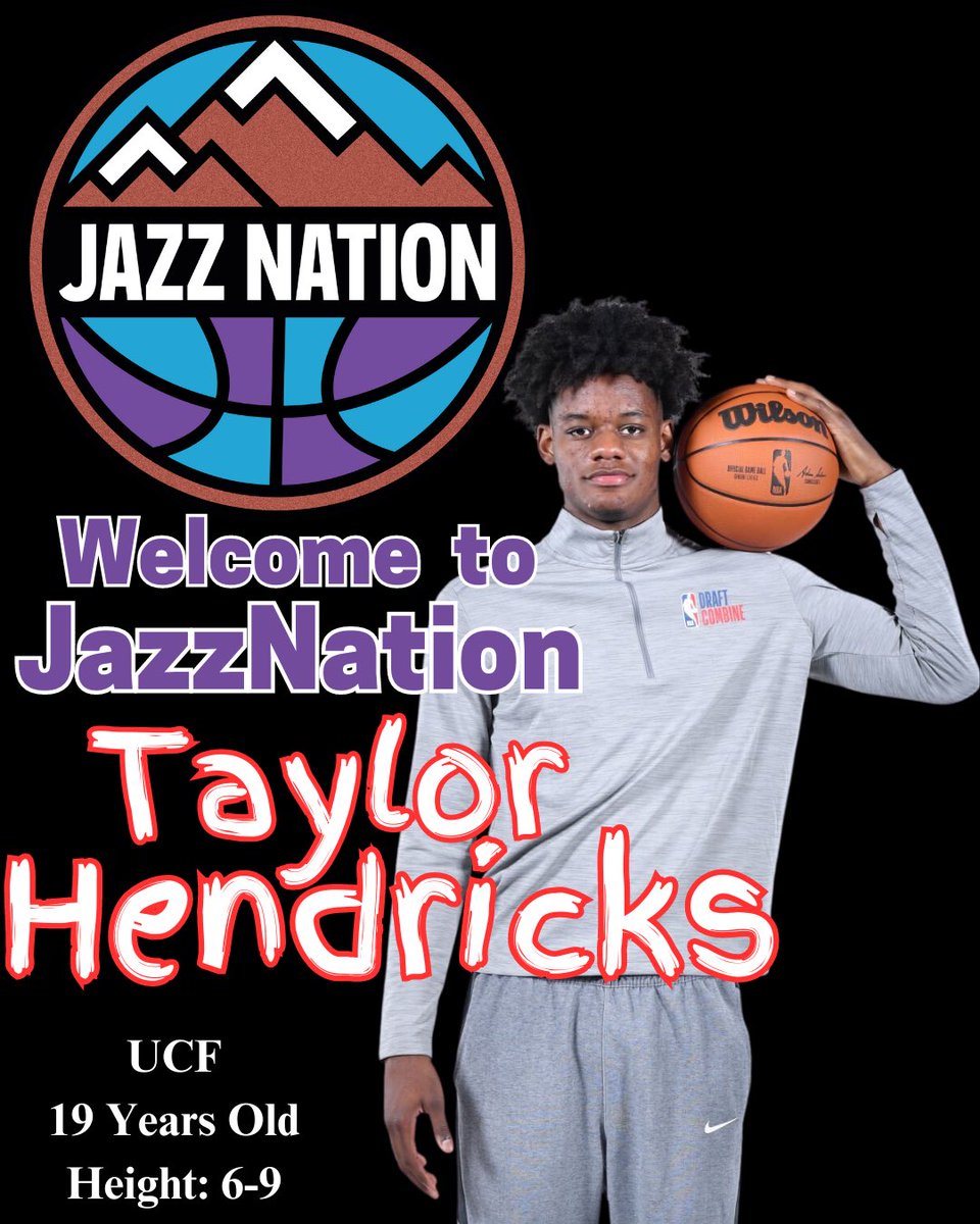 Welcome to JazzNation @tayxhendricks 

.
.
#JazzNation #UtahJazz #TakeNote
#JazzDraft #NBADraft