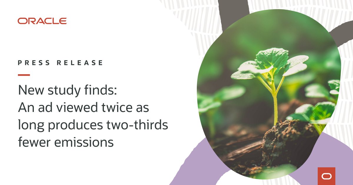 It's true: #ads with higher attention and engagement are tied to lower carbon emissions. Check out the new study from @Oracle, @MAGNAGLOBAL and @Scope3 for more insights on how advertisers can be both more #sustainable and successful: social.ora.cl/6015OCgTN
