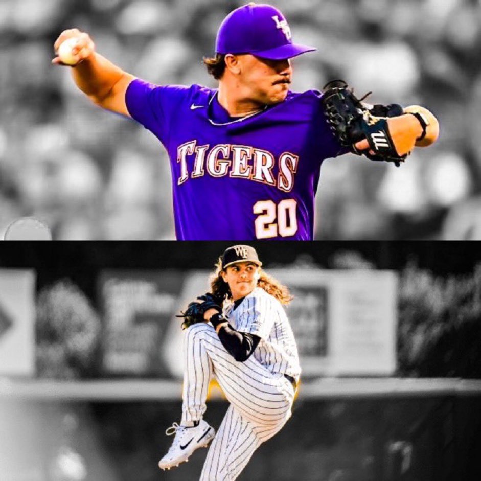 MLBMetrics's tweet photo. Rhett Lowder and Paul Skenes today:
15 IP
5 H
0 ER
3 BB
15 K

One of the most anticipated pitching matchups in the history of college baseball, and it delivered in every aspect. https://t.co/N0ASGuVEv8