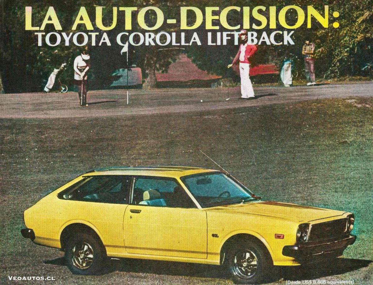 VeoAutos's tweet photo. Toyota Corolla Liftback Chile 1978. Precio base: USD$8.686, equivalentes a $265.875 de la época

+ Info Link ⮕https://t.co/TzR9bGFiGy

#corollaliftback #toyotacorolla #toyota @ToyotaPrensa @addict_car @thecarfactoids @RiveraNotario @ToyotaChile https://t.co/yppW7VJ0f0