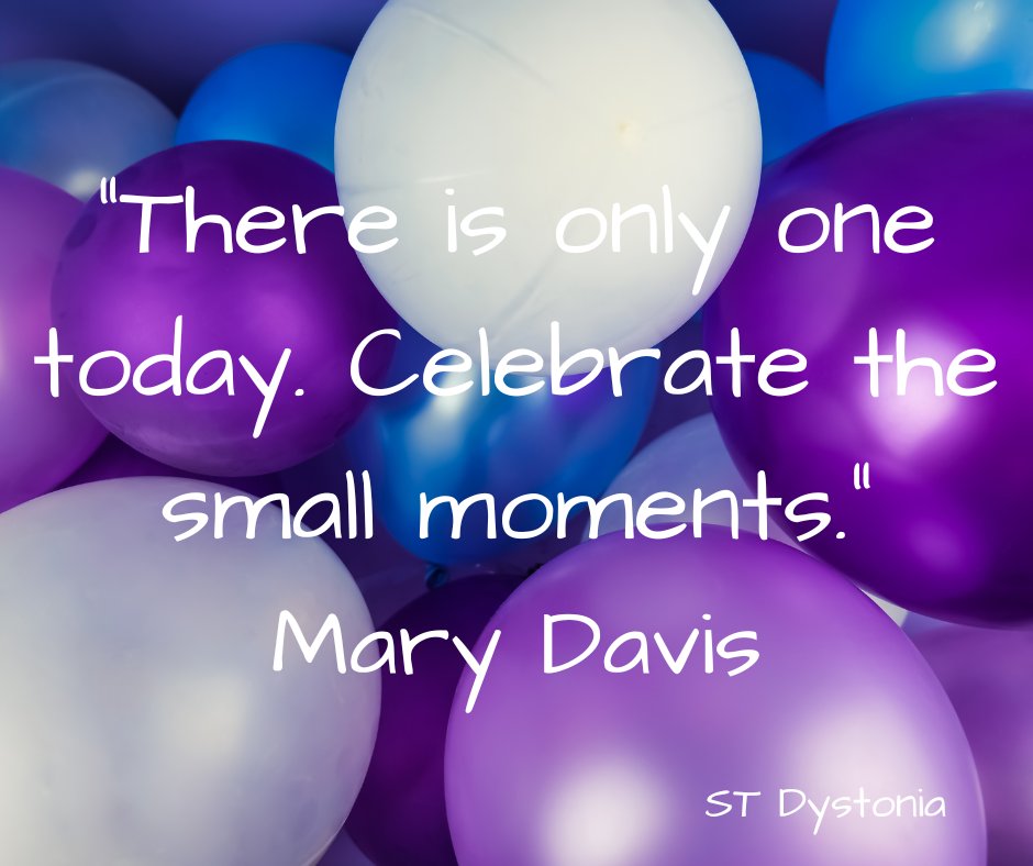 Celebrate the small moments and every small victory. I hope you are having a great day! #Dystonia #DystoniaAwareness #DystoniaCureNeeded #STDystonia #CelebrateSmallMoments