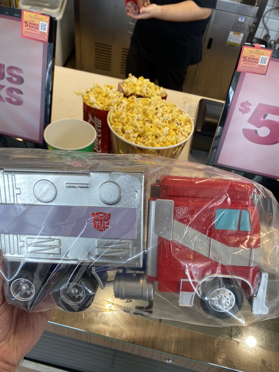 A wonderful day of serving crow with the family! Elemental was great! And I found this cool truck! Place was full of people. And got to use our new AMC Visa! You’d be an idiot to bet against this company! We love AMC! ❤️ @CEOAdam #ShareAMC @AMCTheatres #Elemental #Transformers
