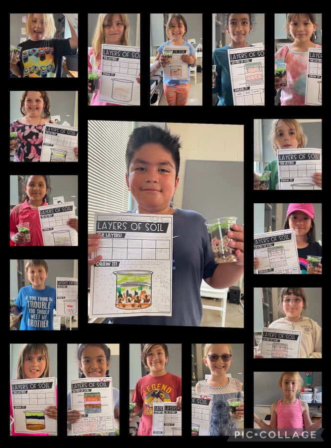 2/3MM wrapped up their study of soil w/Mrs. Makkituq-Edible layers of bedrock (choc chip cookie), parent rock (choc chips), sub soil &amp; minerals (crushed Lucky Charms), top soil (Oreo crumbs), humus (green sour ropes), and some gummy worms made dirt taste delicious! #science #fun