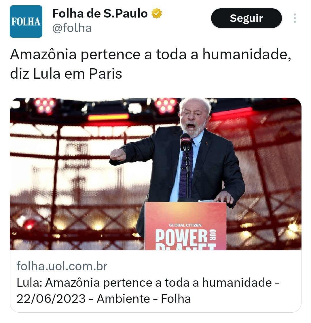 Lula é um títere nas mãos dos globalistas. Ele está alavancando a toque de caixa a Agenda 2030 com sua ESG. A ministra da agricultura do Sri Lanka que introduziu essa diretriz ESG no país e levou a fome, já veio ao Brasil para  encontro com o MST. Gente, o buraco é mais embaixo.