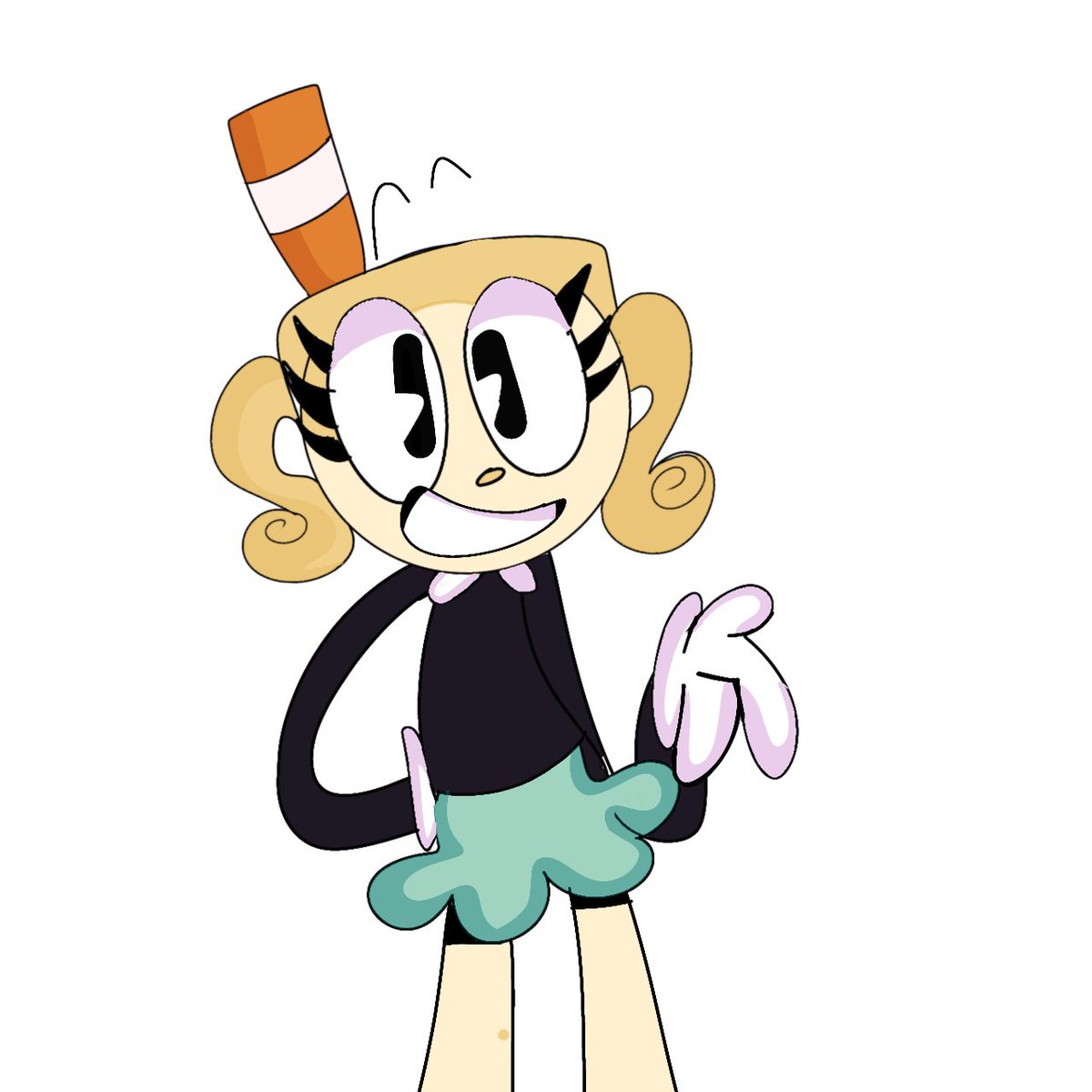 Heya fella's! (Ms Chalice) charm me 
.
.
.
.
.
.
#CupheadShow #cupheadfanart #mschalice  
-📓🖋️-