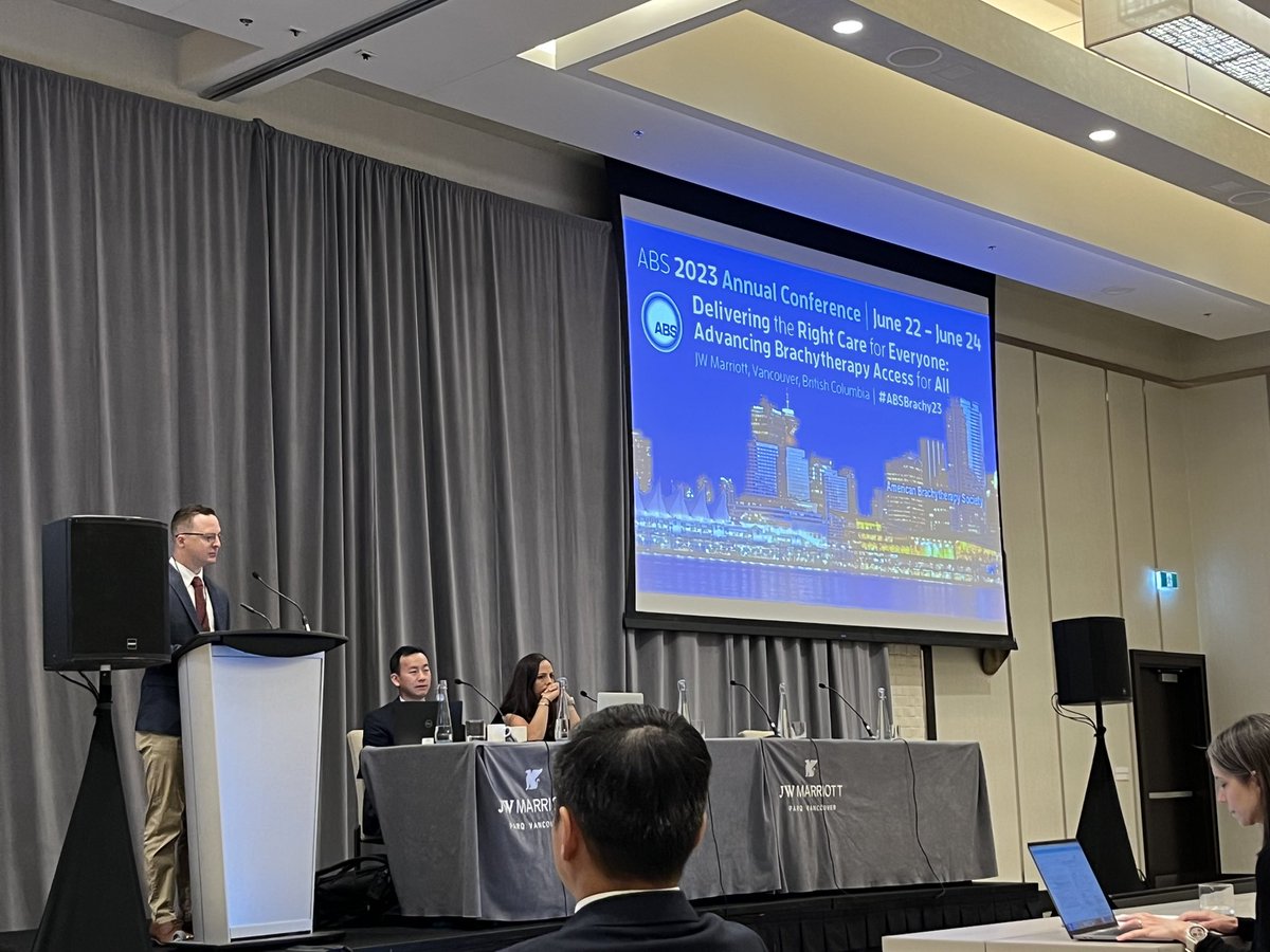 Great talk on multiparametric MRI after prostate RT by soon to be graduated #radonc resident Dr. Tyler Gutschenritter at #ABSBrachy2023!