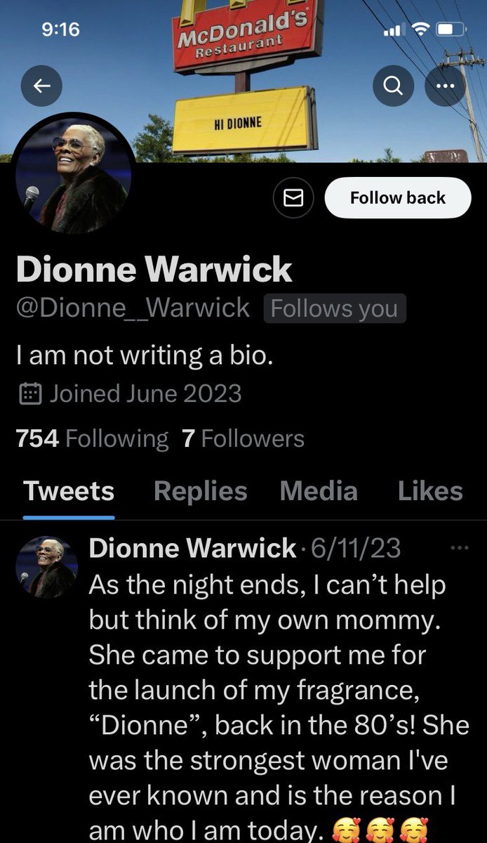@dionnewarwick, this looks like a bogus account.  I know  your legit account has many more followers.