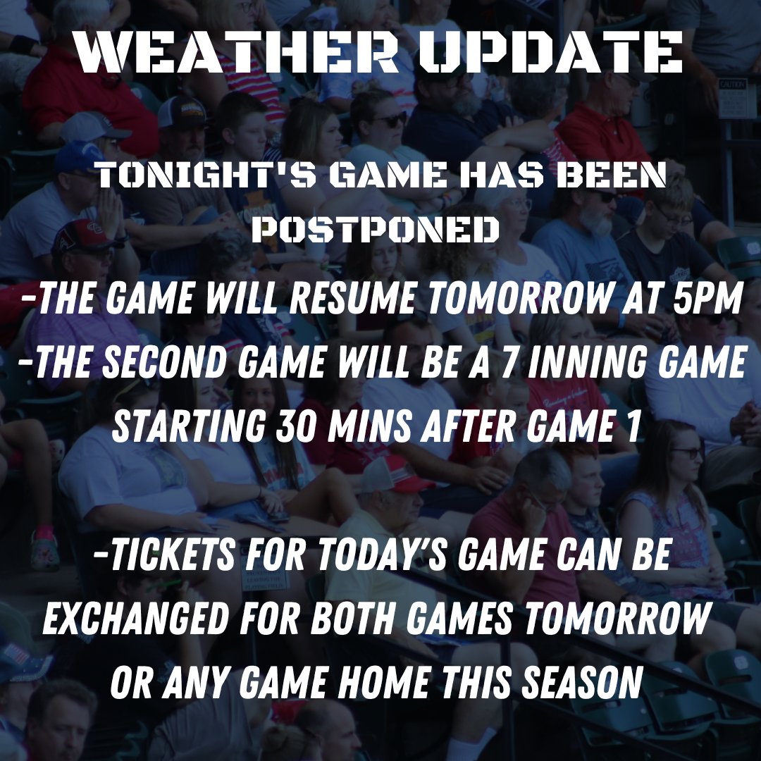 Rain rain go away.. Join us tomorrow for more baseball! Tickets: appyleague.com/greeneville/ti… #WeStayFly