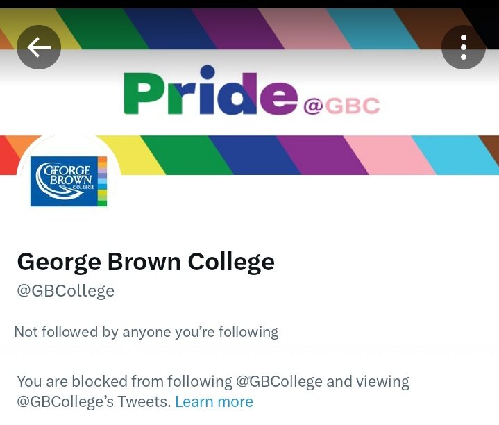 George Brown College #LGBTQ Logo in Toronto, I am  happy living in the streets, I am OK not be part of the College,  no mind, but using my disabilities, background and disadvantages just because a bush of drunk or craxk head against me, keep them too, not need you type of pride https://t.co/SnT7fMSUu4