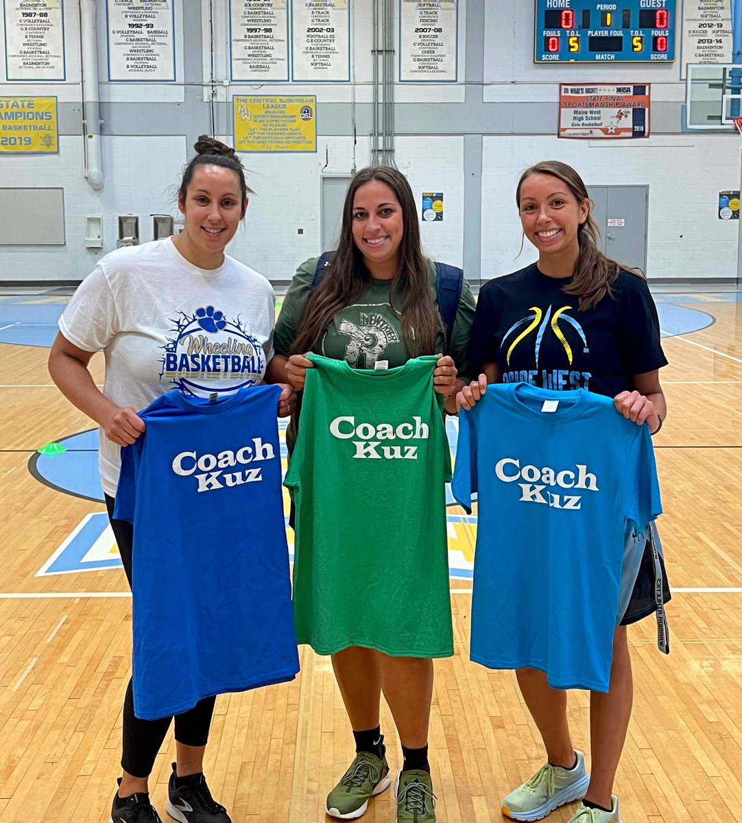 For the past 17 years, a Kuzmanic has spent the summer in this gym between Hustle AAU &amp; MW league - Tonight for the first time all 3 of us got to share the gym as high school coaches. Thanks to the 🐐 Mary Dankowski for making us shirts for this special moment. 

Coach Kuz x3 ‼️