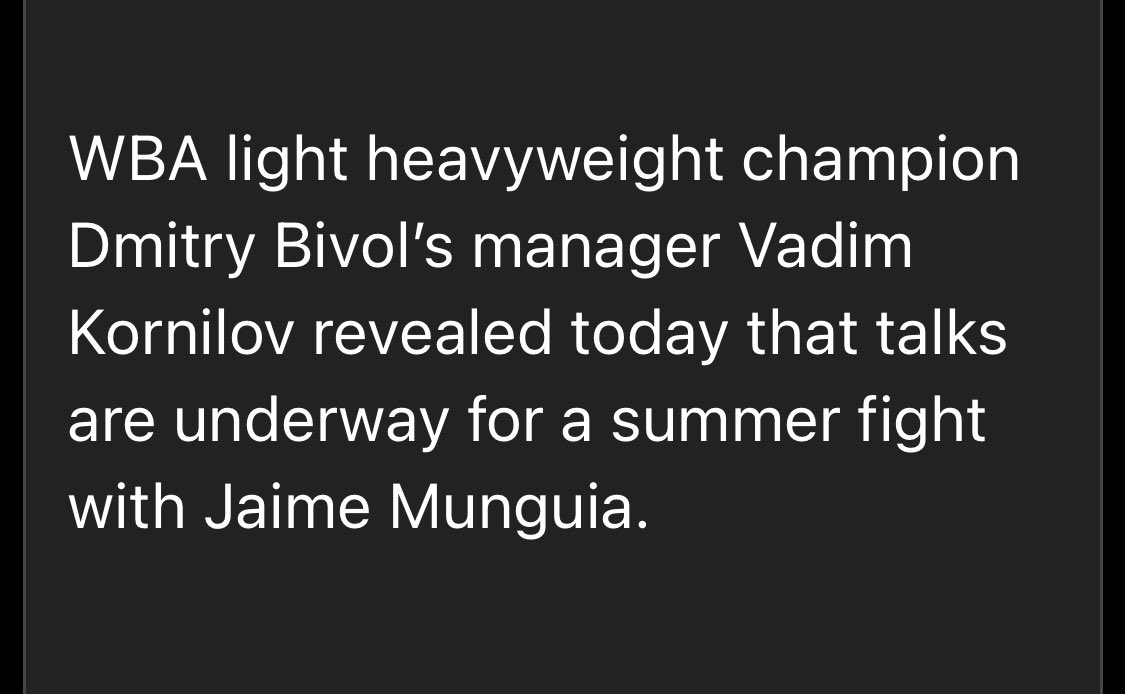 @Ace_Money462 @HunchoBoxing @BoxingNewsED @bivol_d @ABeterbiev @Canelo @decwarrington End of the day, boxing ain’t free and money talks. Canelo makes the demands, not Bivol.

But Bivol missed that memo so now he gets to fight Mungia, and y’all fanboys say he’s better off. 😂

That greedy duck should have accepted what he’s worth.
