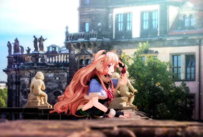 実写背景との合成、楽しくやってた時期がありましたね…。最近やらなくなったのはMMDエフェクトが多くなって、合成処理が難しくなったからなのだけど、いつかまたやりたい気持ちはあるな…
