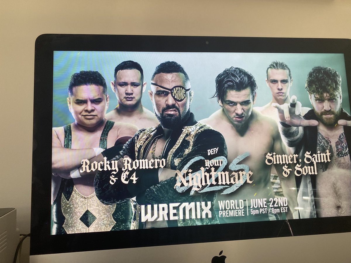DavidLitwinnski's tweet photo. Sinner and Saint and soul #DefyYourNightmare @thejudasicarus @proTWilliams @Evan_Rivers_ π₯π₯π₯ https://t.co/uiIGAWRUzG