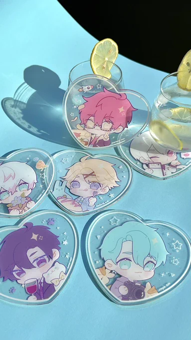 Mystic messenger heart coasters 