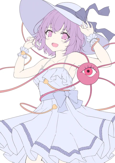 さとり様は白ワンピ案と黒ワンピ案あるんですけど、どっちが好きですか?よければコメントください!
