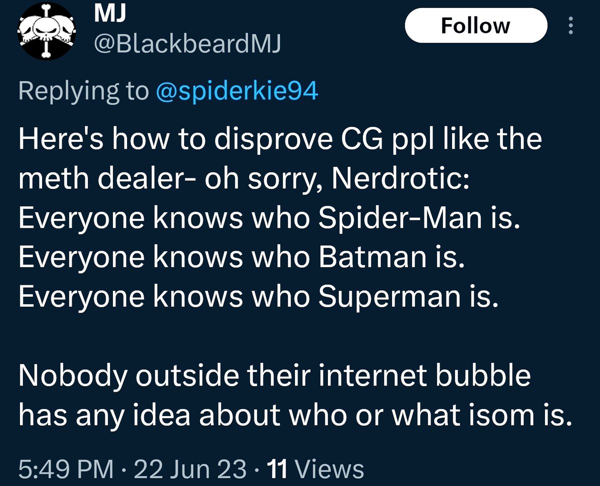 Only 1 issue and they are already saying, 'Nobody outside their internet bubble has any idea about who or what isom is.'