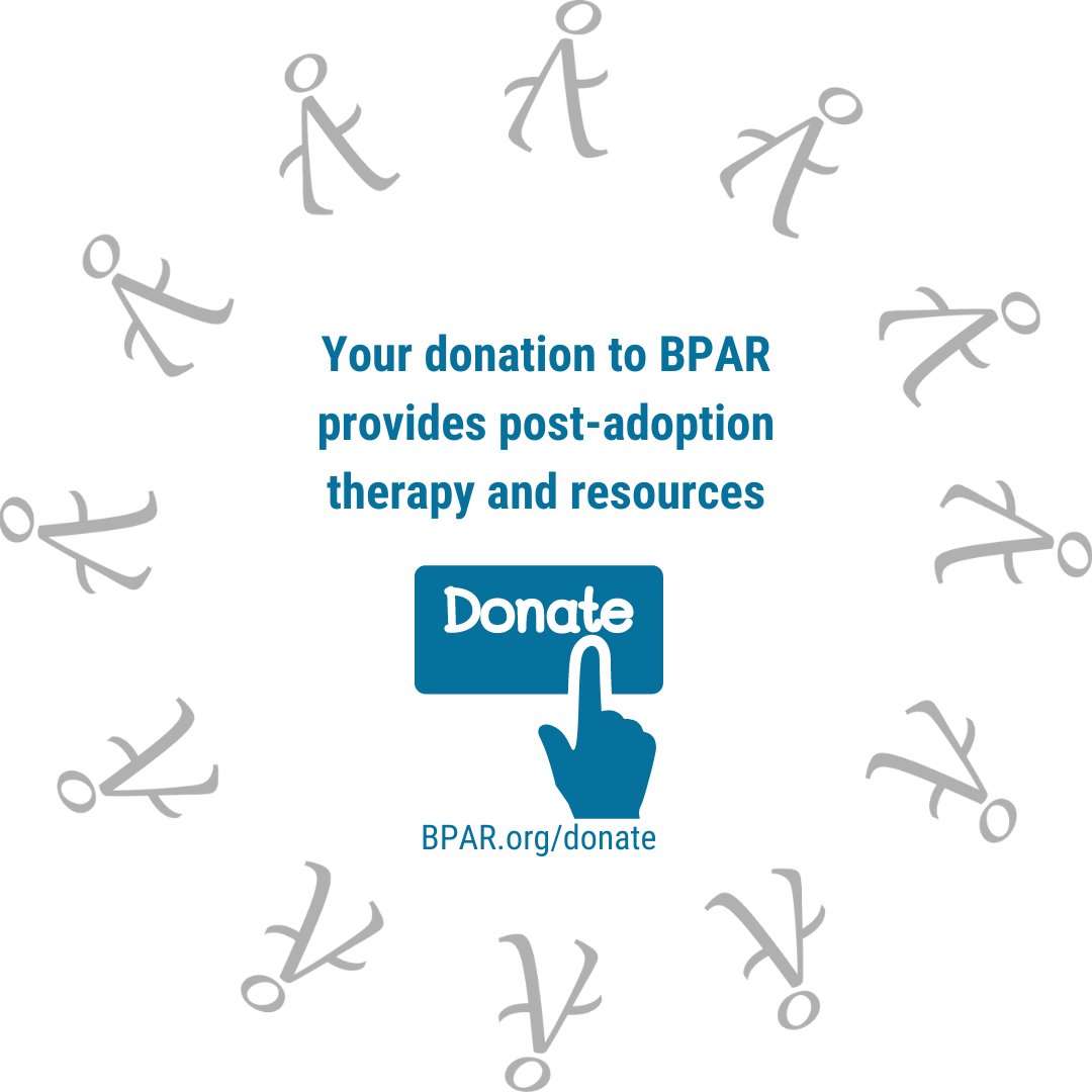 As a nonprofit, BPAR relies on donations to help pay for therapy and clinicians to develop resources like our books, blog, and training. Please donate before our fiscal year ends on June 30th. 
bpar.org/donate/

#mentalhealth #adoption #adoptees #boston