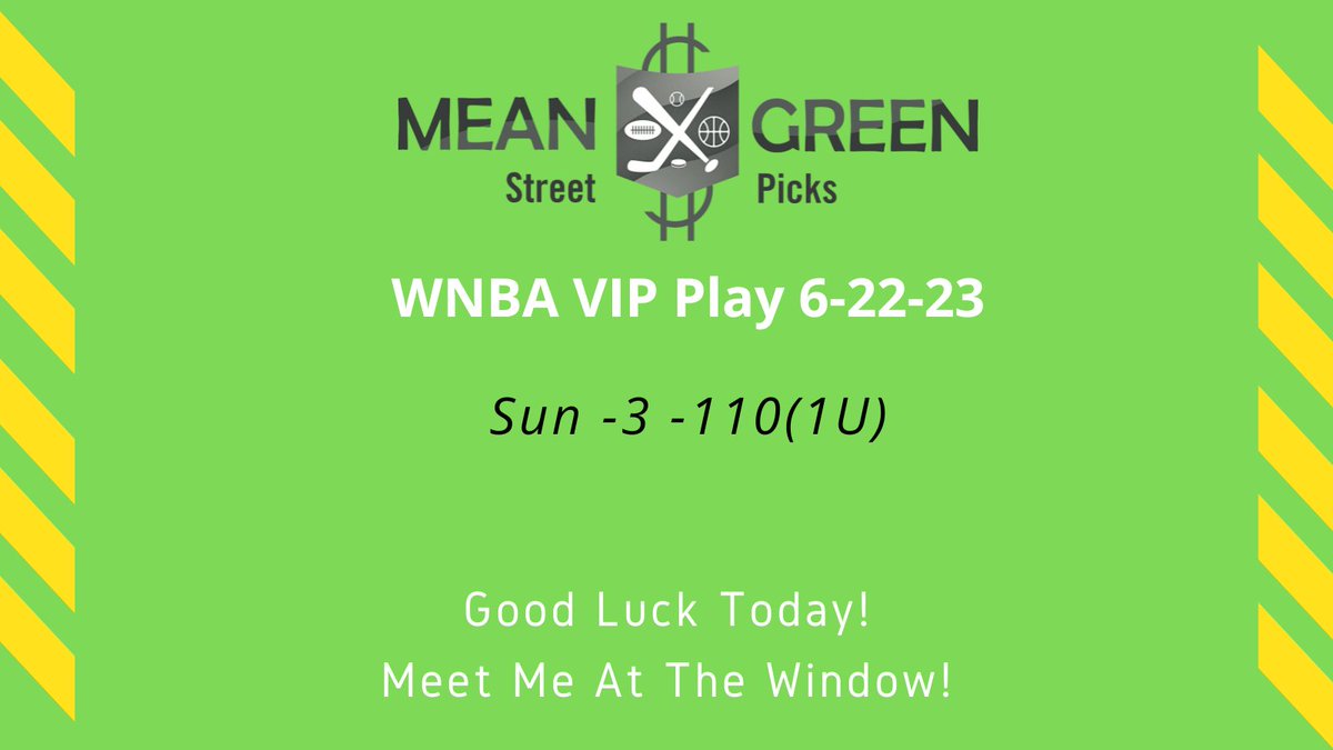 Too easy! Cash that ticket 
Meet me at the window Fam 
#meangreenvip #handicapper #WNBA 💰🏀💪