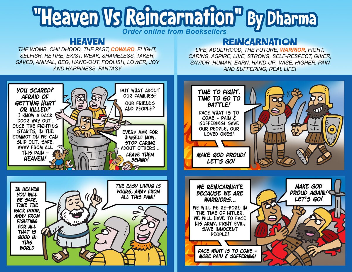 Life is hard but running away is not the answer
No God is letting billions of people to just sit &amp; sponge off him for eternity, uncaring about their own families suffering, starving, sick, homeless, their country at war!
Cowardice will not be rewarded