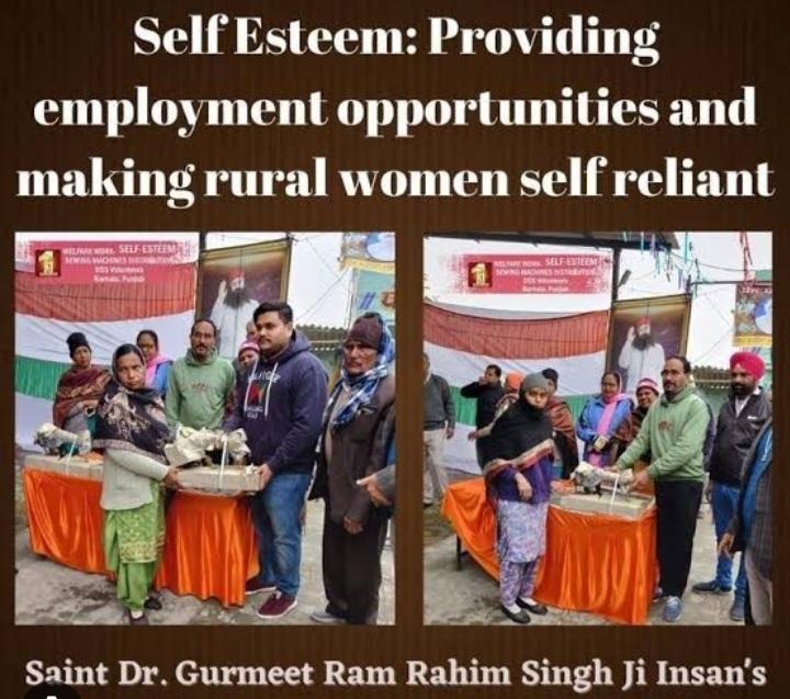 In this era where people think only about their families & needs. But  dss volunteers  are providing employment opportunities for unemployed women & making them self relient with the inspiration of Saint Gurmeet Ram Rahim Ji. 
#EmpowerWomen