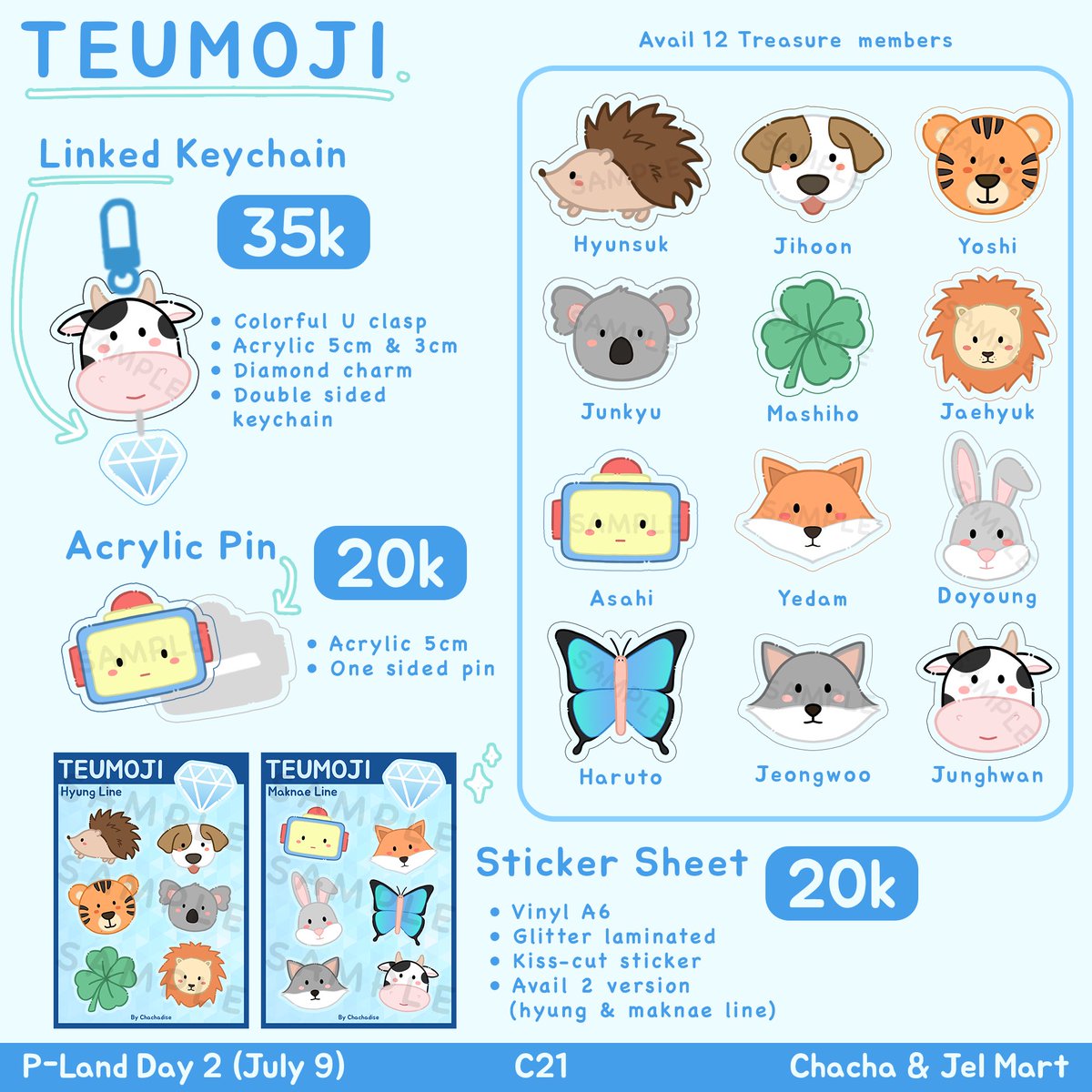 chachadise's tweet image. ✨P-LAND v2 CATALOG✨

Yuk mampir ke C21 di P-Land day 2!😆

Fandom:
- Treasure
- TXT
- Pokemon

Ada freebies limited buat moa &amp;amp; teume yg beruntung!💚

Share are very appreciated🫶🏻
See you at Pland!

#PLANDvol2 #PLANDVol2_Fanshop #PLANDVol2_FanshopCatalog #Treasure #TXT #Pokemon