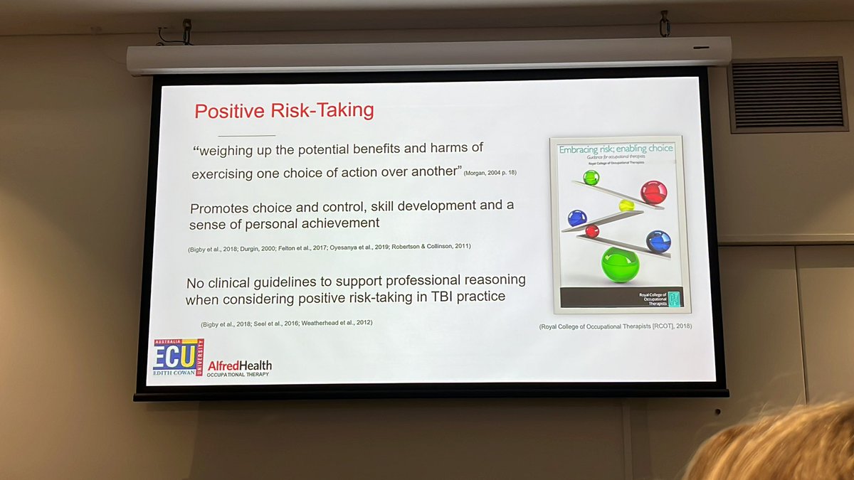 Libby Callaway (she/her) (@libby_callaway) on Twitter photo Hearing the excellent Masters #OccupationalTherapy research of Emma Wilson <a href="/AlfredHealth/">The Alfred</a> on community #OccupationalTherapists clinical reasoning when considering positive risk taking after #ABI #OTAUS2023
<a href="/stanley_mandy/">Mandy Stanley</a> <a href="/EdithCowan/">ECU News</a>
<a href="/Monash_OT/">Monash_OccupationalTherapy</a> Hearing the excellent Masters #OccupationalTherapy research of Emma Wilson <a href="/AlfredHealth/">The Alfred</a> on community #OccupationalTherapists clinical reasoning when considering positive risk taking after #ABI #OTAUS2023
<a href="/stanley_mandy/">Mandy Stanley</a> <a href="/EdithCowan/">ECU News</a>
<a href="/Monash_OT/">Monash_OccupationalTherapy</a>