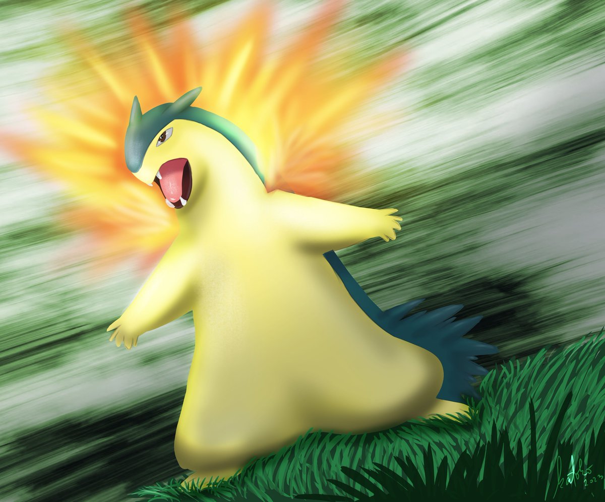 katokoart's tweet photo. TYPHLOSION //  POKEMON // GIFT    

Made this for a friend. 

#digitalart #digitalartwork #digitaldrawing #digitalillustration #digitalpainting #illustration #noai #pokemon #nintendo #anime #digital2d #manga #fanart #typhlosion #pokemonart https://t.co/tzSpbdGJsS