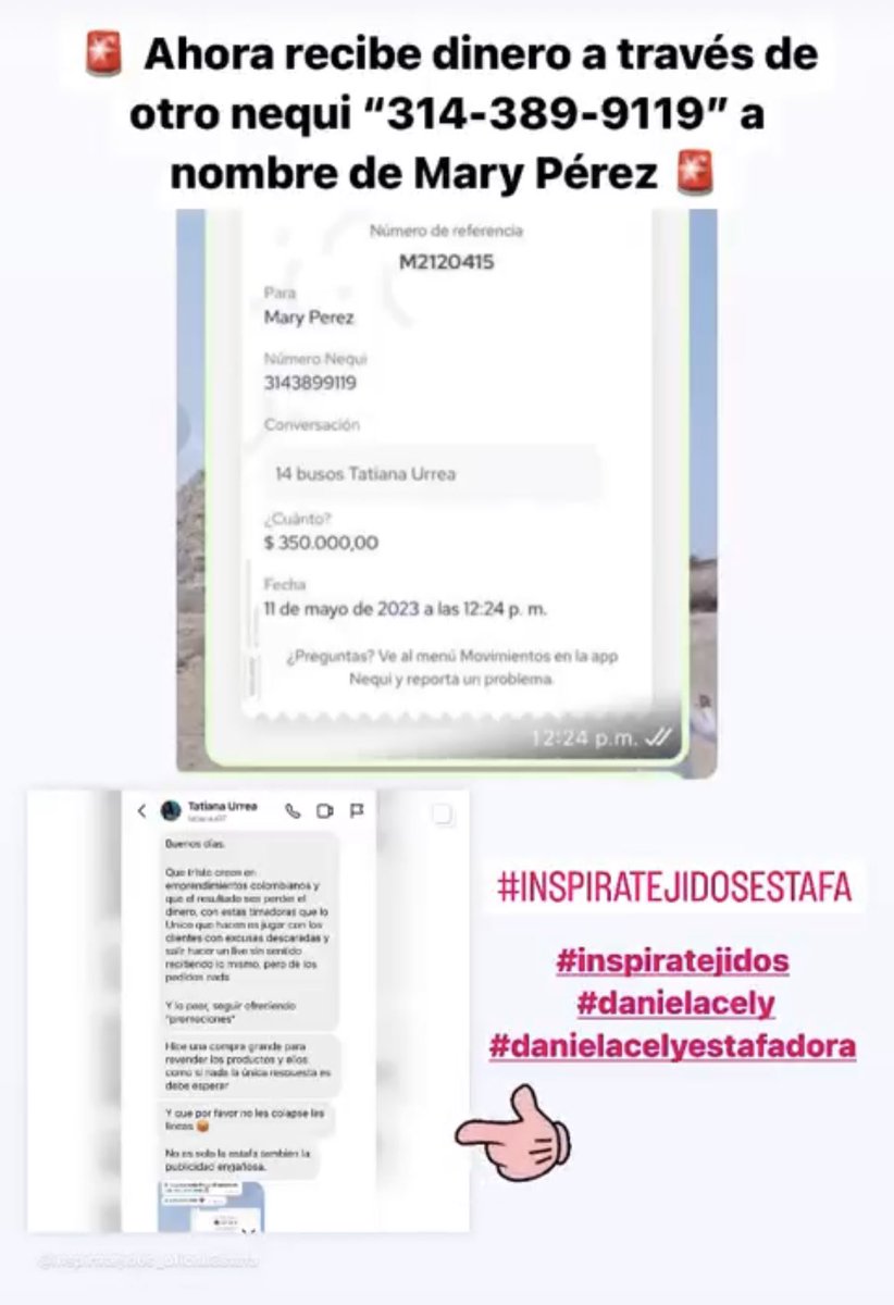 xsinoentiendes's tweet photo. Continuemos compartiendo y denunciemos a las autoridades para que la dueña ADDY DANIELA CELY PÉREZ IDENTIFICADA CON CC. 1.026.294.081 deje de vender con su página.

Quien ahora recibe dinero a través de otro @Nequi "314-389-9119" a nombre de Mary Pérez https://t.co/bFaexTW1TF