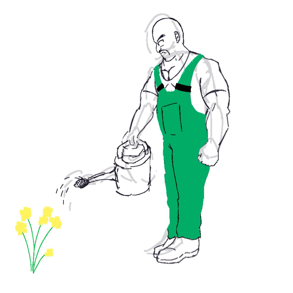 EliteBearNappa's tweet photo. Here’s me watering flowers 🌸 

#DragonBallRP #DBRP #Nappa https://t.co/E20O1xxaB5