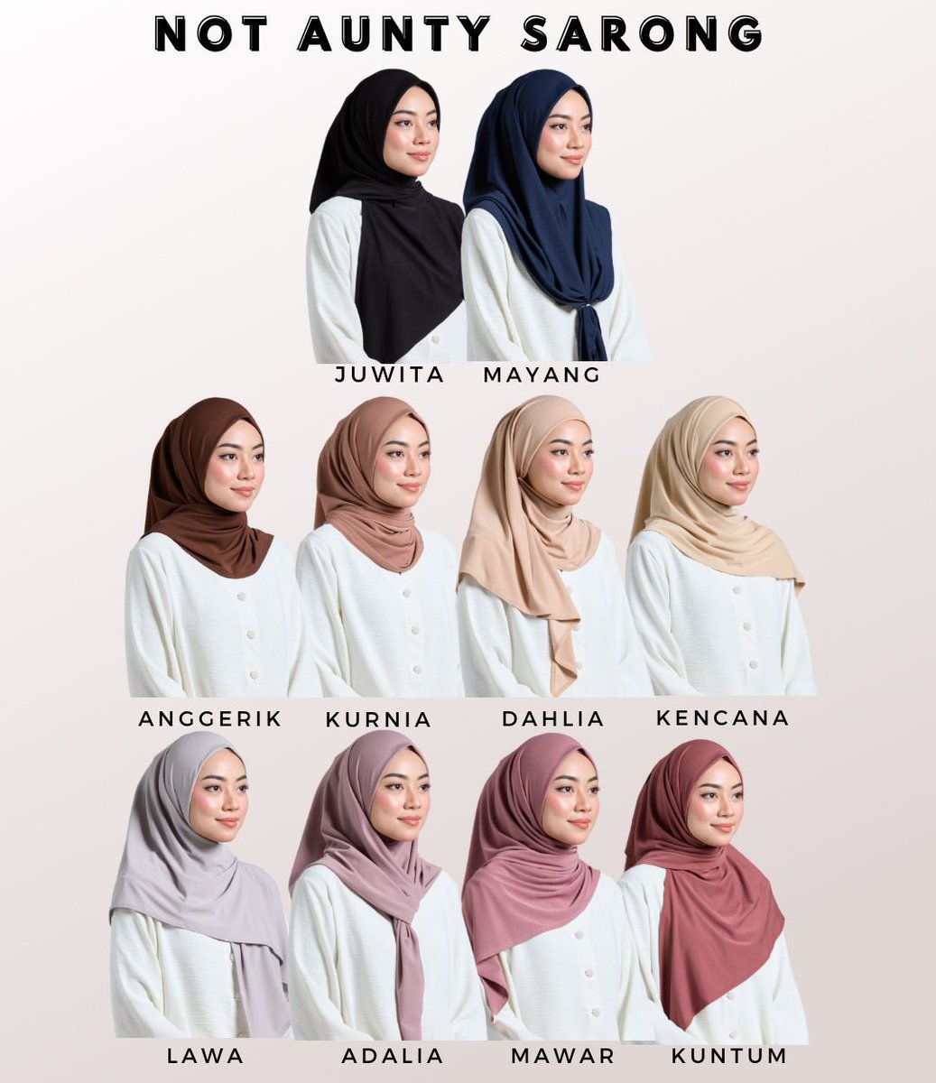 our favorite not aunty sarong restock! easiest tudung sarong ever! 🖤✨✨