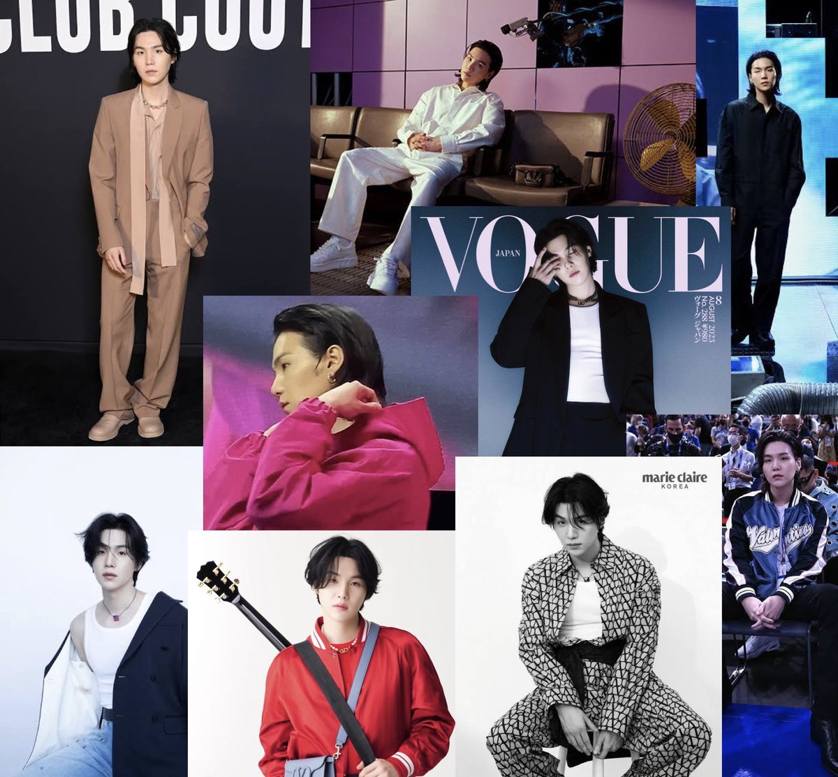 minyo0n9i's tweet photo. Not that I'm biased, but there's seriously not one single Valentino outfit that doesn't look good on Yoongi. Even the ones he wore on tour. Their style is really his palette. I hope he never stops working with them because every look is ✨serving✨ https://t.co/UbJdE4l3Kc