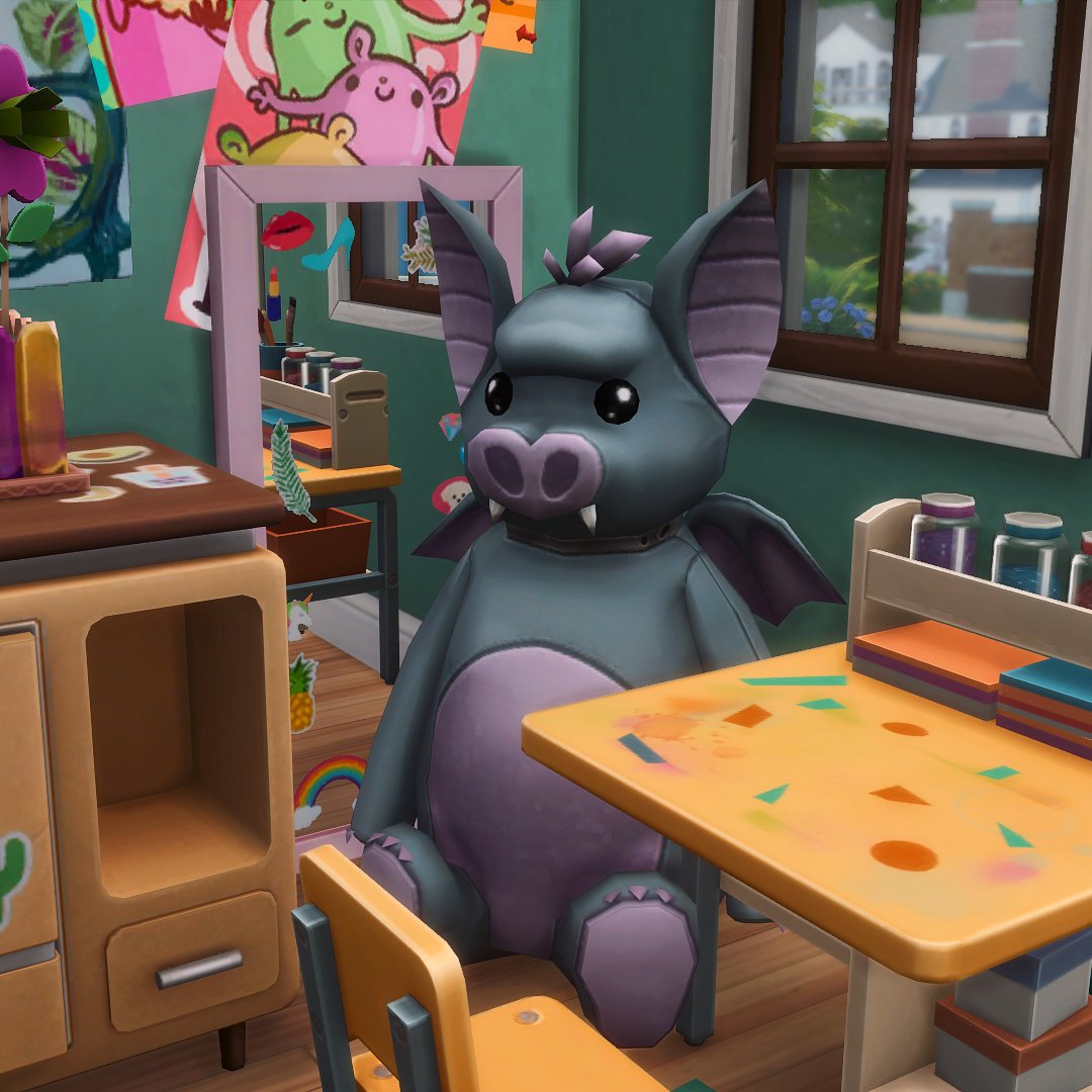 symtherin's tweet photo. I was today years old when I learned Bearcula doesn't have a reflection. 🧛‍♂️ #TheSims4 https://t.co/6l8MM2sNLl