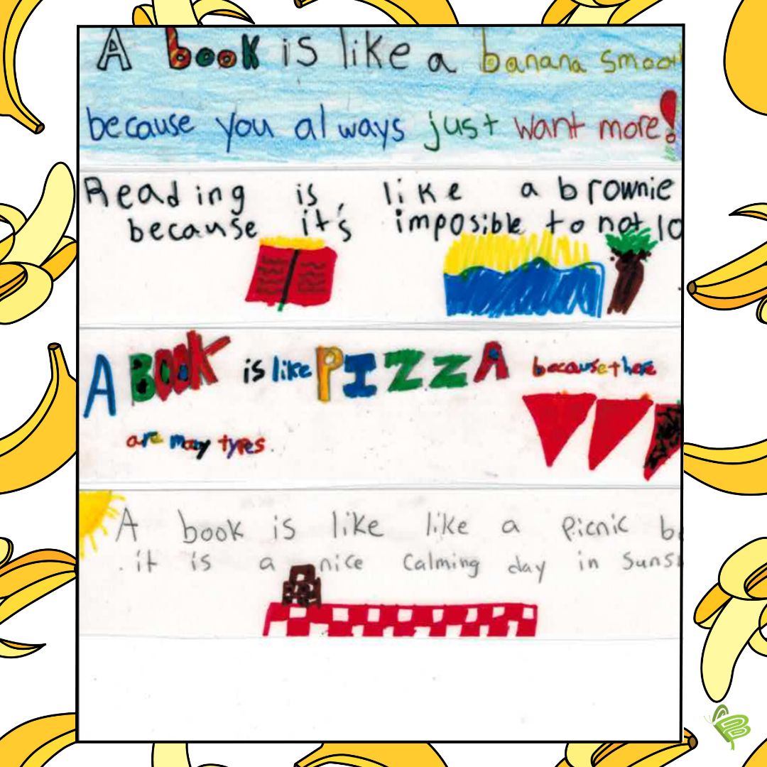 berniesbookbank's tweet photo. 🍌 "A book is like a bananas smoothie, because you always just WANT MORE!"🍌 
@TheSavBananas 
#ThankYouNoteThursday #PathwaysThroughPages #TransformingStories https://t.co/tIygDTwJRM