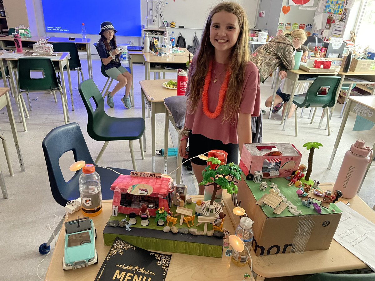 misshensen's tweet photo. If you build it, they will come. Celebrating our taco trucks builds with a taco party @BuckhornKPR 
#financialliteracy #tacos #grade5/6 https://t.co/AHbJxx4iAV
