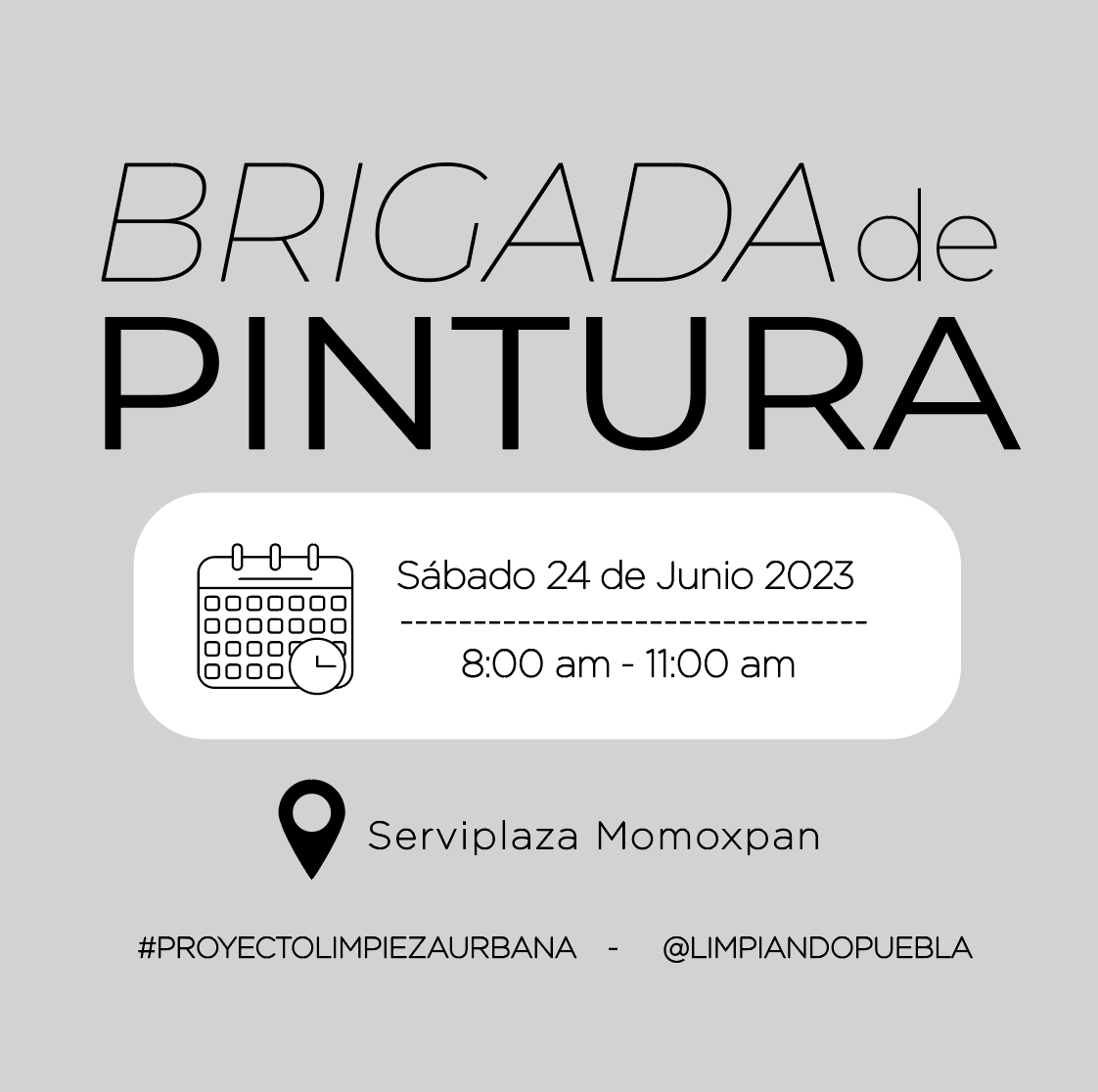 limpiandopuebla's tweet photo. ¡Tenemos nueva fecha para #LimpiarPuebla, este sábado 24 de junio! Te invito a unirte al movimiento con manos, brochas, pintura y rodillos en la Serviplaza de Momoxpan.
Seamos ciudadanos activos en búsqueda de un cambio real. https://t.co/2B6JsdoKP2