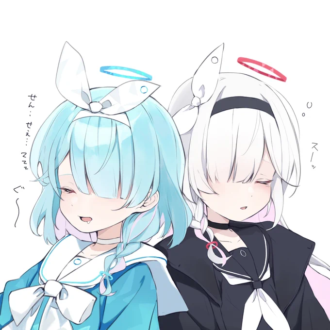 アロナとプラナちゃんお疲れ様…!! ゆっくり休んで! #ブルアカ
