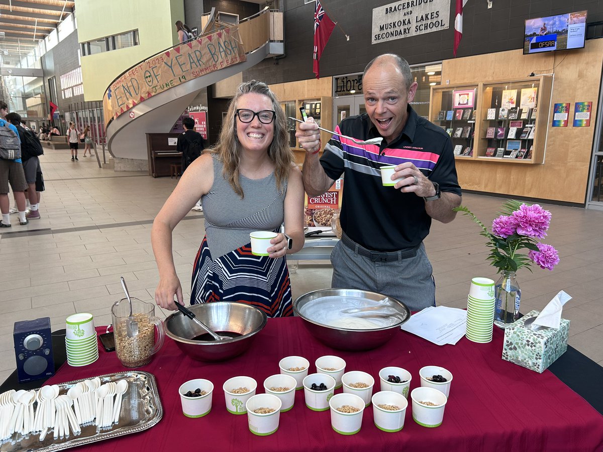 Greeting our students with smiles &amp; breakfast on our last day of regular classes #thelakerway