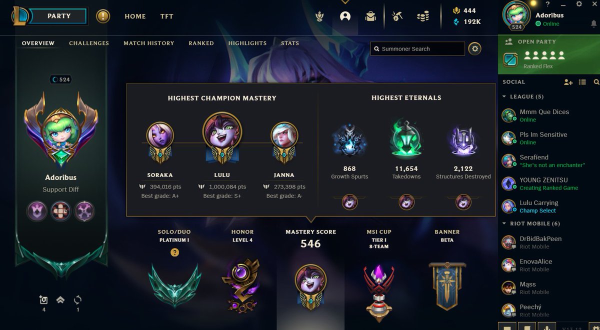NidobunArt's tweet photo. I finally joined the 1 million club with Lulu tonight!

#leagueoflegends #supportmain #lulu #lulumain #lol https://t.co/rP6GTmOfKv
