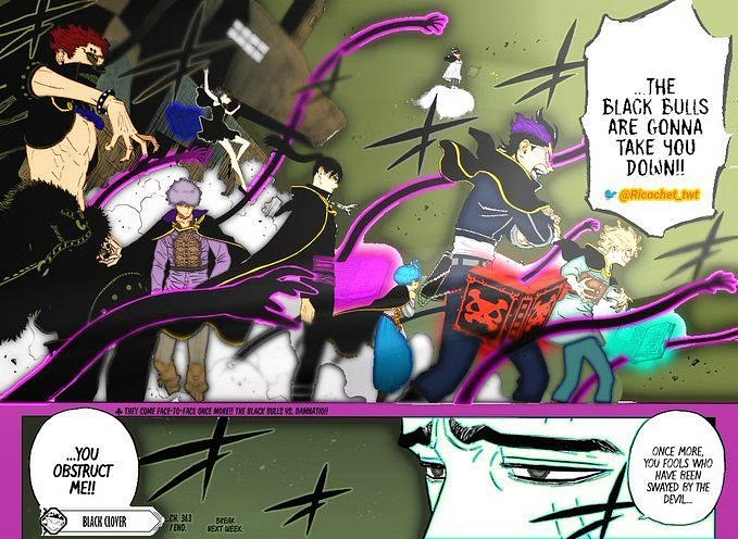 Animeplay2003's tweet photo. Black Bulls VS Damnatio

Black Clover Chapter 363

#BCSpoilers
#Blackclover363
#BC363
#ブラッククローバー
#mycoloring https://t.co/G5NjBDNYIp