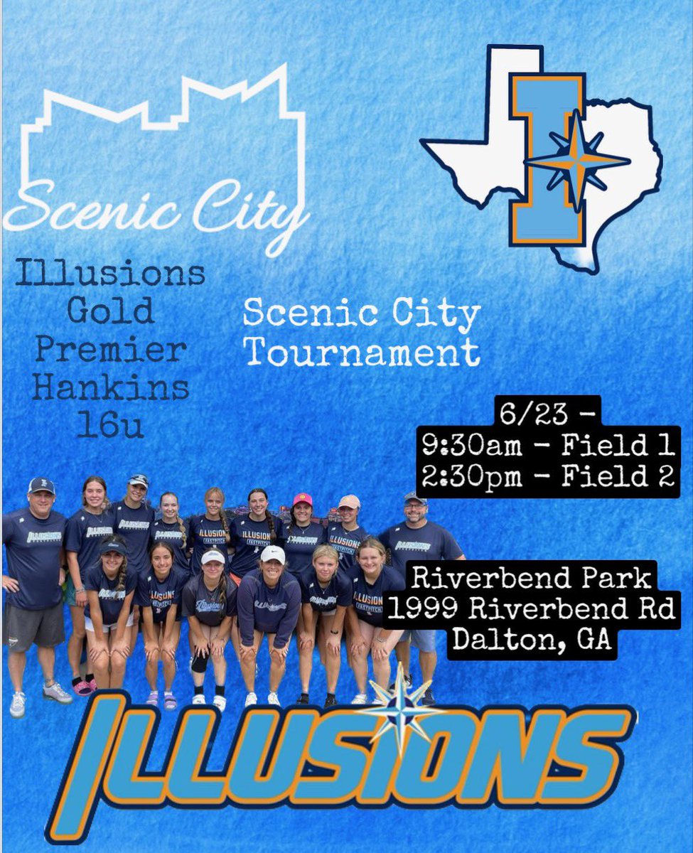 Illusions Premier Hankins 18U (@goldhankins) on Twitter photo <a href="/fmu_softball/">FMU Softball</a> <a href="/coach_vallee/">Coach Vallee</a> <a href="/CoachSBagwell/">Stephanie Bagwell</a> Updated Schedule, come give these TX girls a look they will impress!
<a href="/GoldHankins/">Illusions Premier Hankins 18U</a> <a href="/fmu_softball/">FMU Softball</a> <a href="/coach_vallee/">Coach Vallee</a> <a href="/CoachSBagwell/">Stephanie Bagwell</a> Updated Schedule, come give these TX girls a look they will impress!
<a href="/GoldHankins/">Illusions Premier Hankins 18U</a>