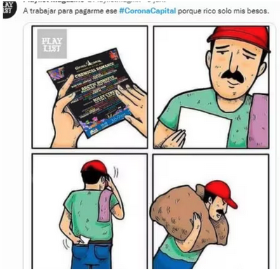 rojo_neon's tweet photo. Me puse a tratar de magnificar lo caro que son los boletos del Corona Capital 2023 y sus tarifas dinámicas:

Ir al CC23 es cinco veces más caro para lxs mexicanos, que ir al Lollapalooza para las personas en Estados Unidos. 

Veamos por qué...🧵 https://t.co/MepeJQo2E8